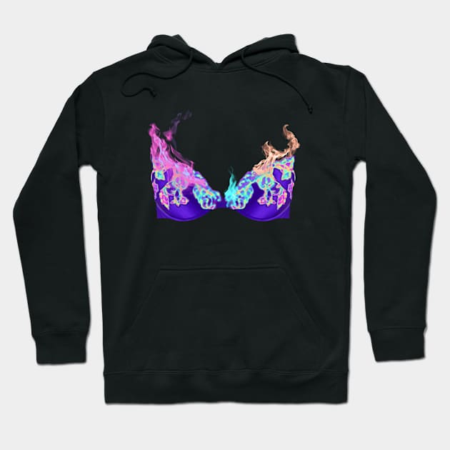 A woman needs a bra like a dolphin needs a fog machine” Hoodie by dinaaaaaah